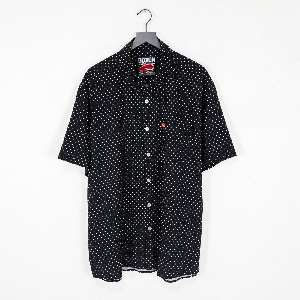 DIXXON Flannel Company The Miton Shirt Black polka dot 3XL